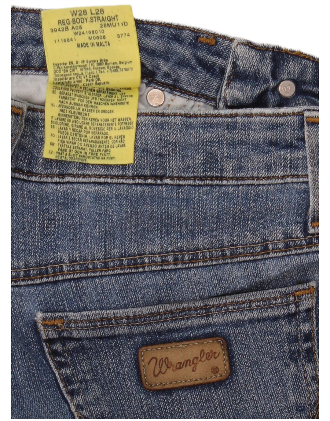 WRANGLER Ženske ravne traperice W28 L28 Plavi pamuk