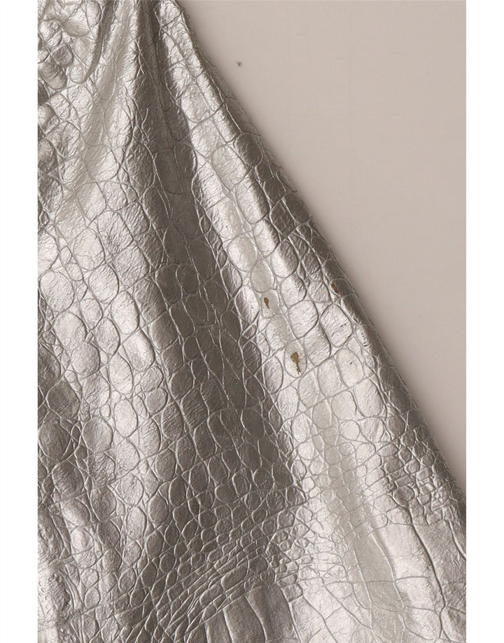 CORTEFIEL ženska kožna jakna UK 12 srednje srebrne kože