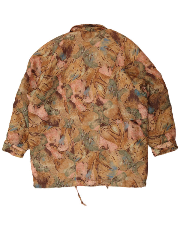 Vintage ženska vjetrovka kaput UK 20 2XL višebojni cvjetni poliester