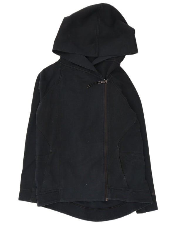 NIKE ženska velika majica s kapuljačom s patentnim zatvaračem UK 10 Mala tamnoplava pamuk