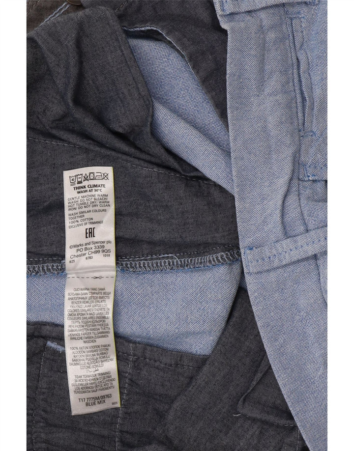Marks & Spencer muške chino kratke hlače W34 veliki plavi pamuk