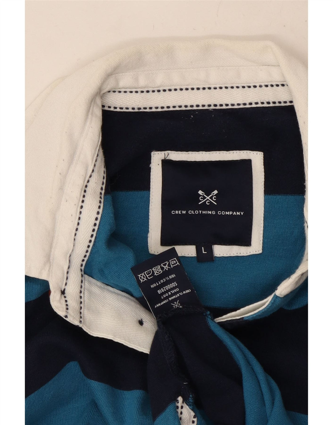 CREW ODJEĆA Muška ragbi polo majica s grafičkim motivima, velika tamnoplava prugasta