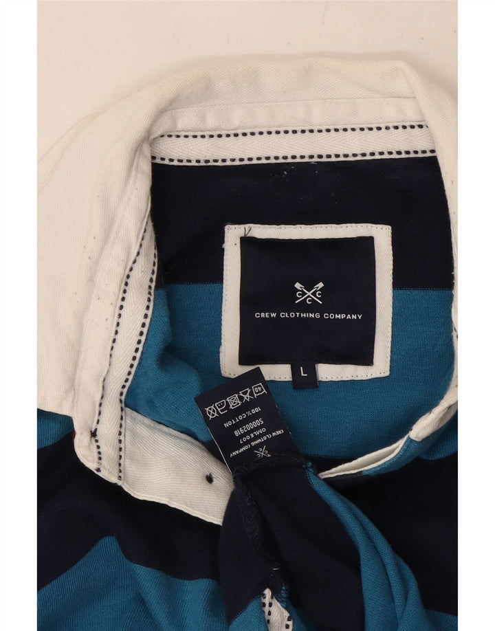 CREW ODJEĆA Muška ragbi polo majica s grafičkim motivima, velika tamnoplava prugasta