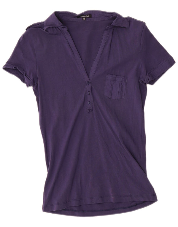 Massimo Dutti ženska polo majica UK 10 Small Navy Blue Cotton