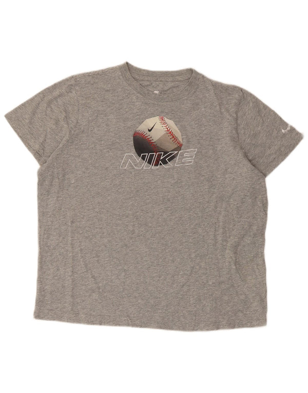 Nike Ženska majica kratkih rukava s grafičkim motivima UK 16 Large Grey Cotton