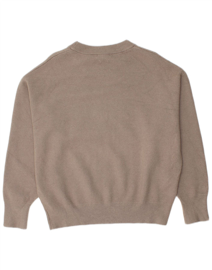 Ženski džemper s okruglim izrezom Massimo Dutti UK 14 Srednje bež