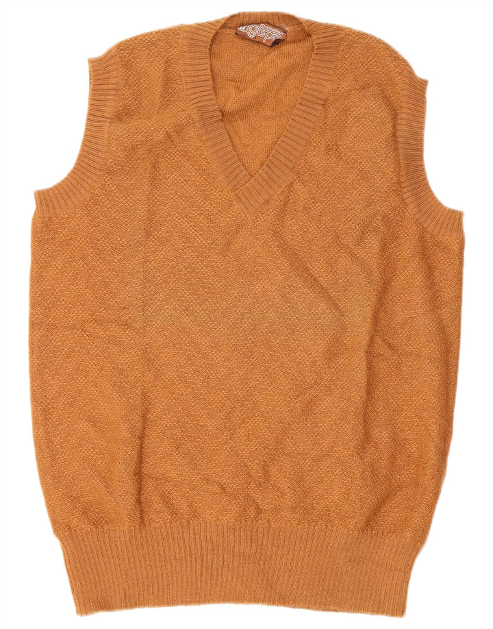 Gispa muški prsluk bez rukava IT 52 Large Brown Chevron Nova vuna