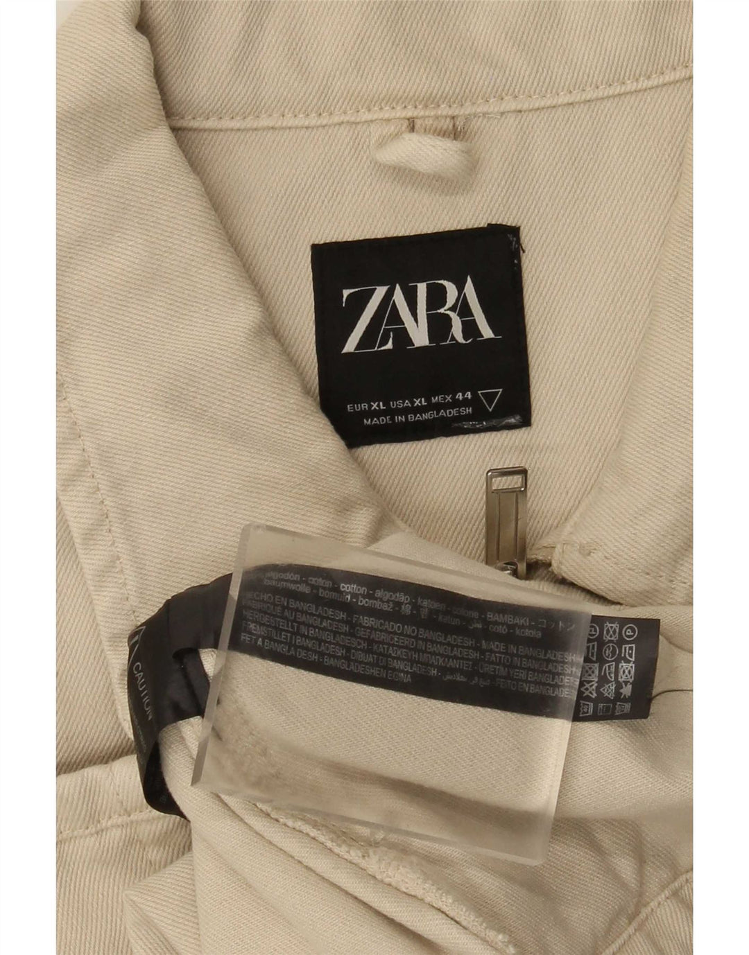 Zara muška pomoćna jakna UK 42 XL bež pamuk