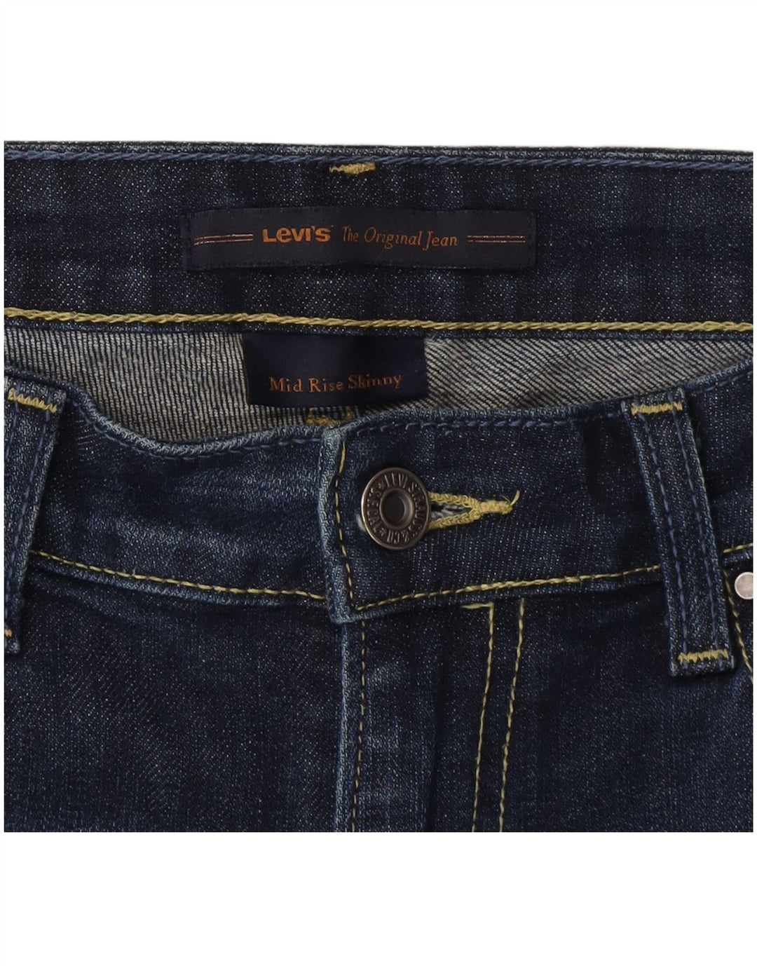 Levi's ženske uske traperice US 8 srednje W30 L29 tamnoplavi pamuk