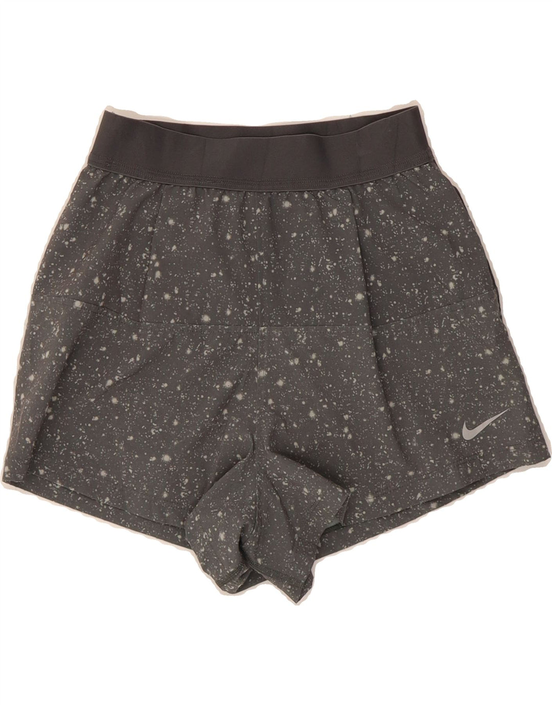 NIKE Womens Dri Fit Sport Shorts UK 10 Small  Grey Spotted Polyester Vintage Nike and Second-Hand Nike from Messina Hembry 