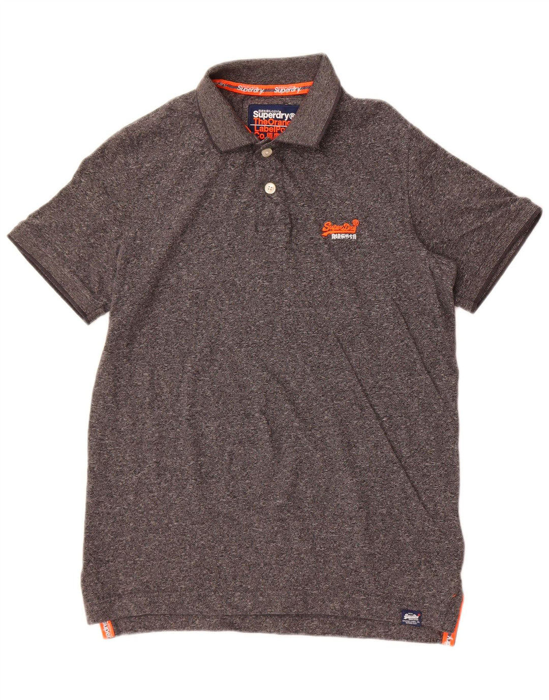 Superdry muška polo majica, mali sivi flekasti pamuk