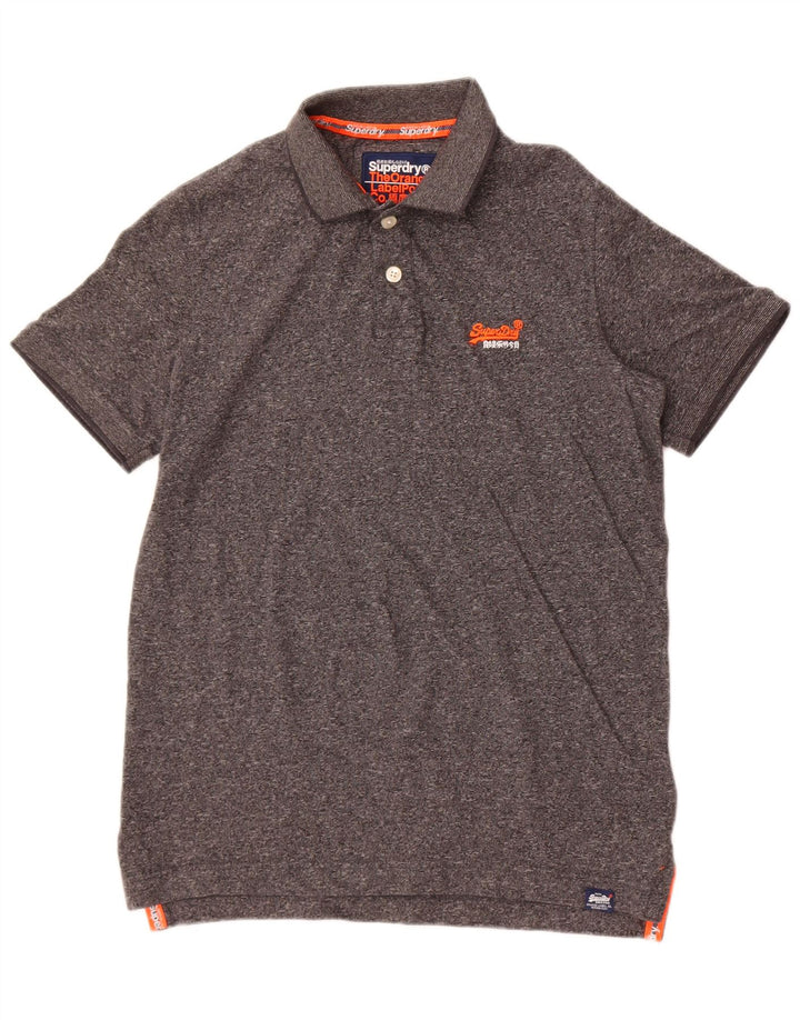 Superdry muška polo majica, mali sivi flekasti pamuk