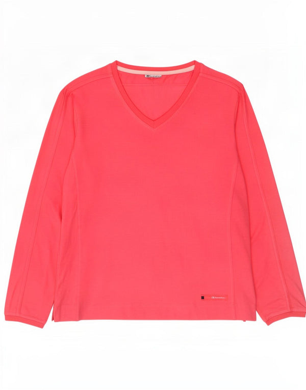 Ženska majica dugih rukava Champion UK 16 Large Pink Cotton