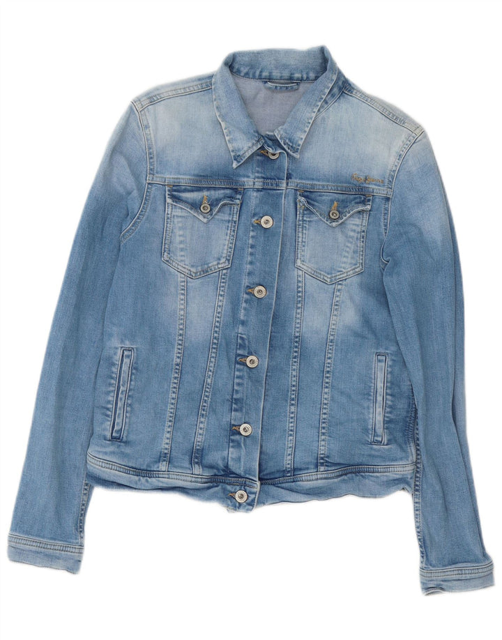 PEPE Jeans Ženska traper jakna UK 14 Veliki plavi pamuk