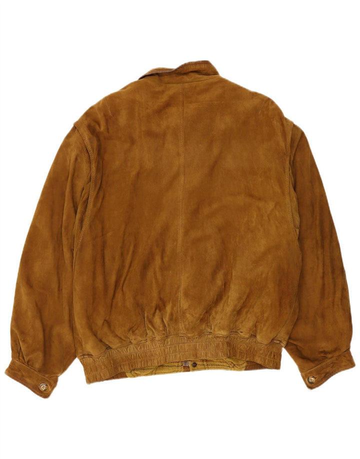 Vintage muška bomber jakna od brušene kože IT 52 XL bež