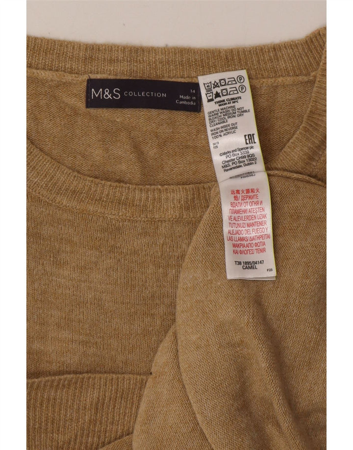 MARKS & SPENCER Ženski pulover UK 14 Srednje bež akril