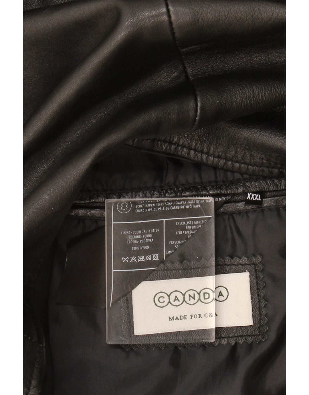 Canda muški kožni prsluk 3XL crna koža