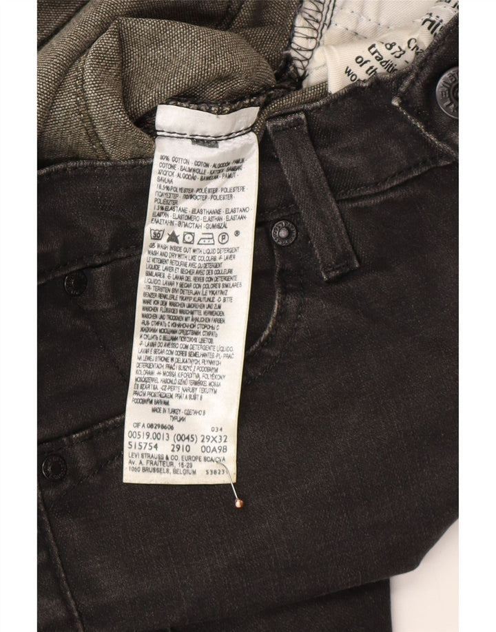 LEVI'S Ženske 519 uske traperice W29 L32 Sivi pamuk