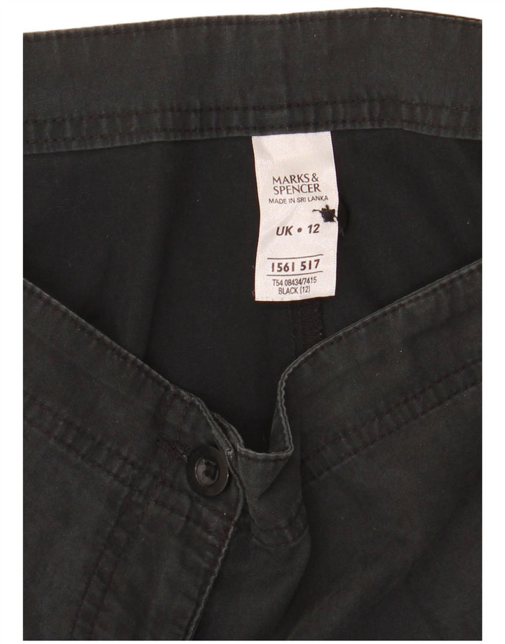 Marks & Spencer ženske chino kratke hlače UK 12 srednje W32 crni pamuk