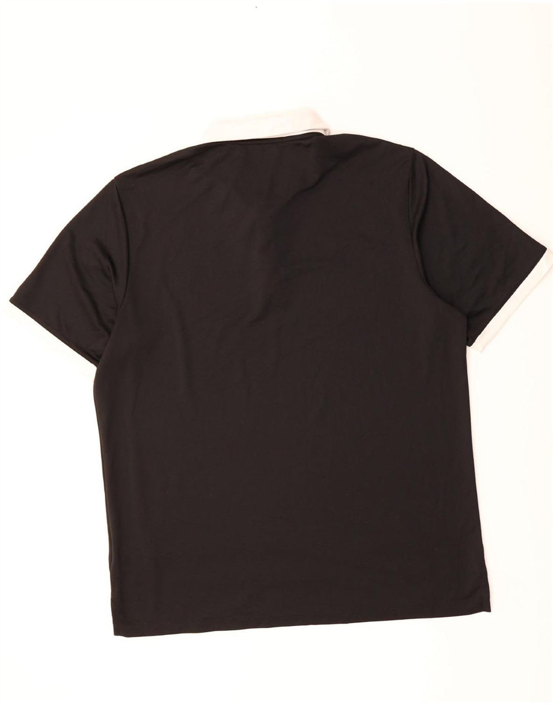 ADIDAS Mens Polo Shirt Large Black Colourblock Polyester