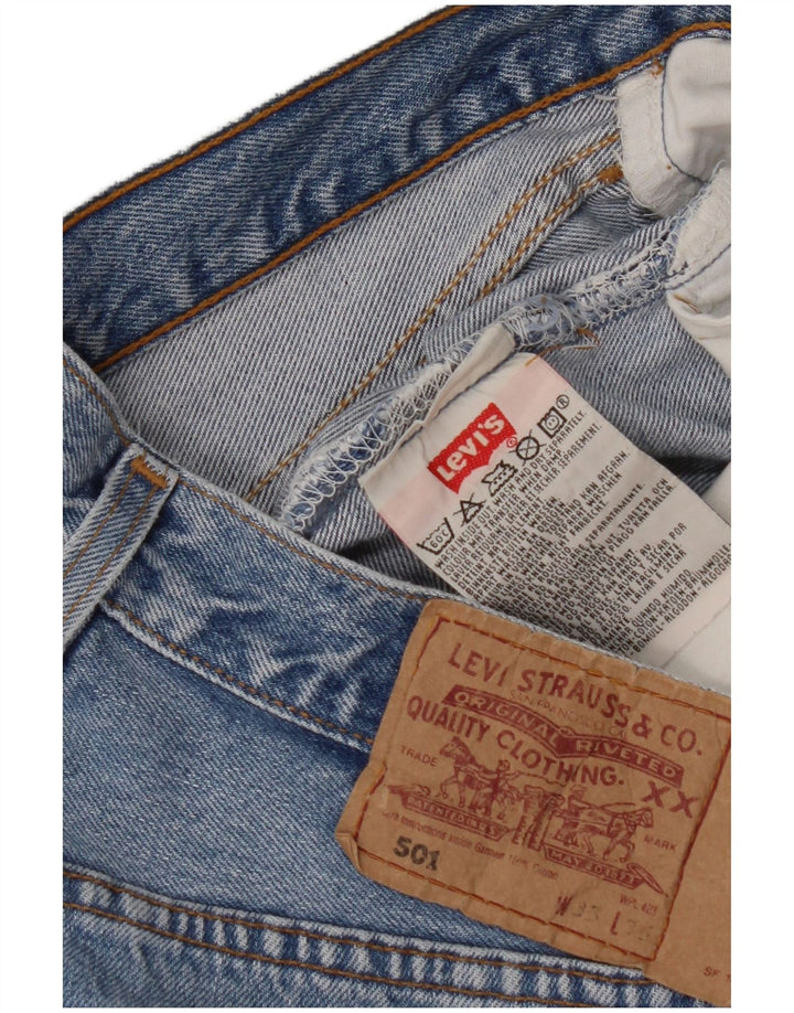 LEVI'S muške 501 ravne traperice W33 L29 plavi pamuk