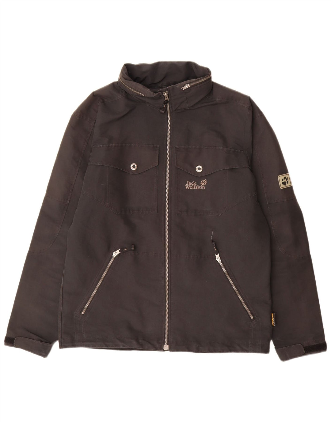 Jack Wolfskin muška kišna jakna s kapuljačom UK 36/38 srednji crni poliester