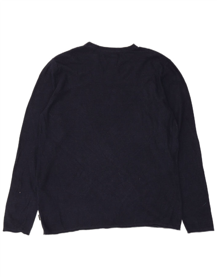 Jack & Jones muška majica dugih rukava, veliki mornarsko plavi pamuk
