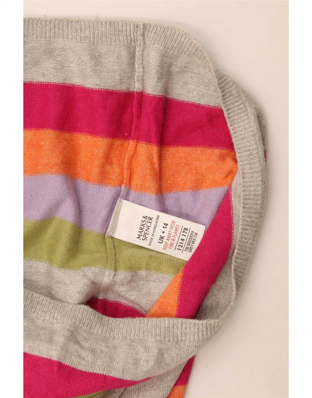 Marks & Spencer ženski džemper s V-izrezom UK 14 Veliki višebojni
