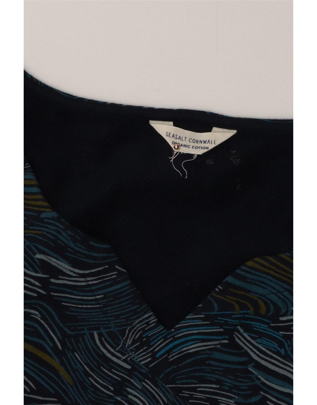 SEASALT CORNWALL Ženska pomična haljina s apstraktnim uzorkom UK 16 velika plava