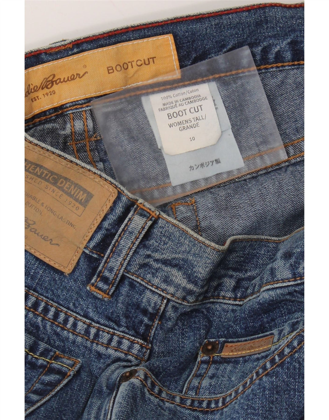 EDDIE BAUER Ženske Bootcut traperice US 10 Large W32 L35 Plavi pamuk