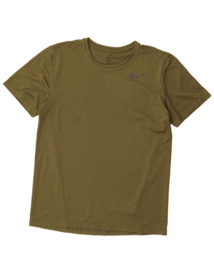 Nike Dri Fit T-Shirt Top srednji kaki geometrijski poliester