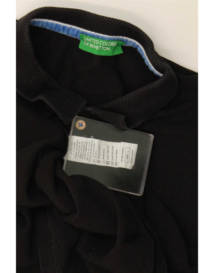 Benetton muška polo majica velika crna pamučna