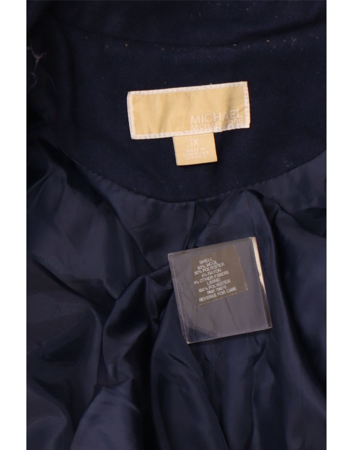 MICHAEL KORS ženski kaput s kapuljačom UK 18 XL tamnoplava vuna