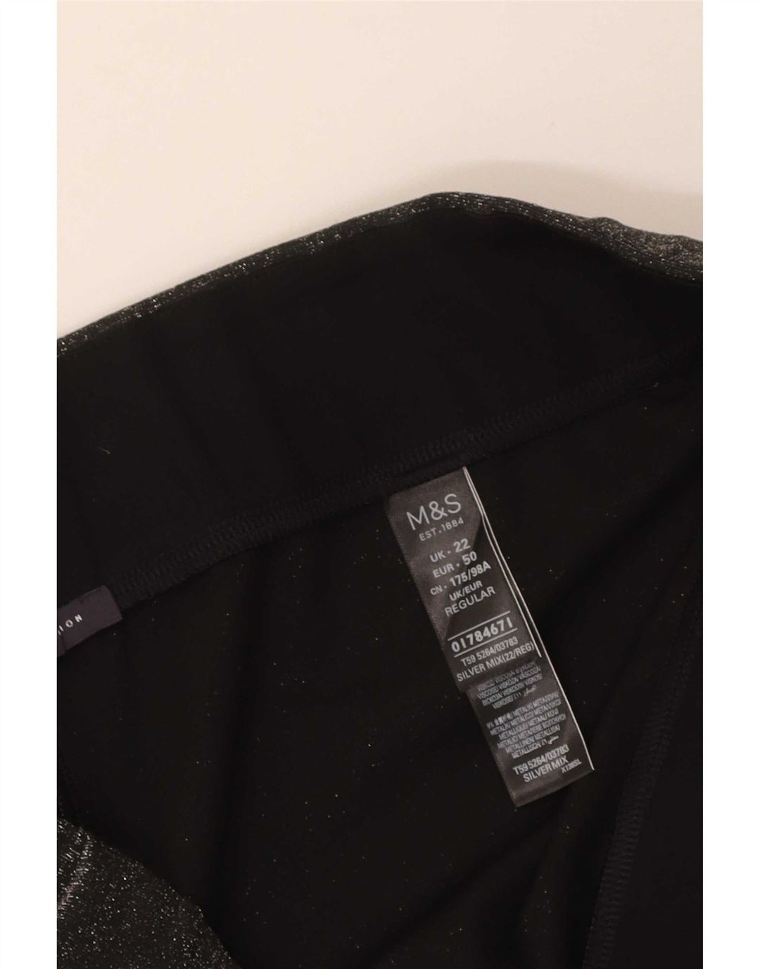 Ženske tajice Marks & Spencer UK 22 3XL sivi flekasti poliester