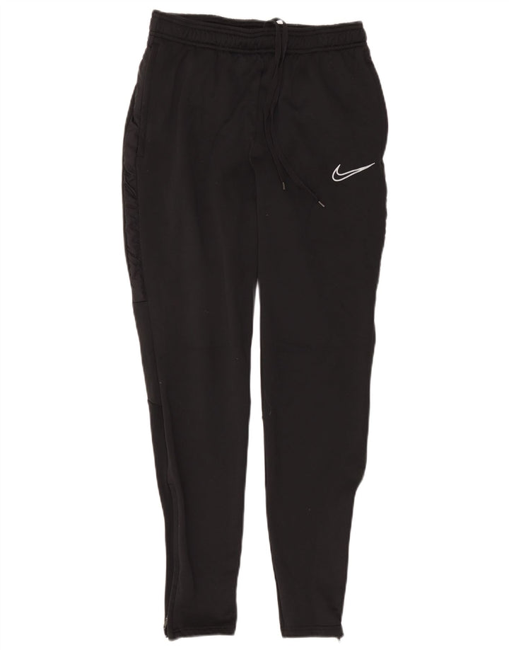 Nike Ženske Dri Fit Trenirke Hlače UK 10 Male crne poliesterske