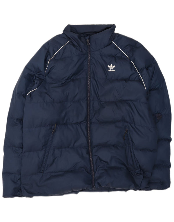 Adidas muška podstavljena jakna UK 42 XL tamnoplavi poliester