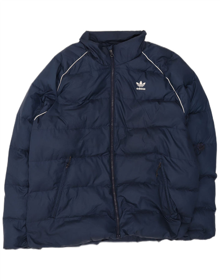Adidas muška podstavljena jakna UK 42 XL tamnoplavi poliester