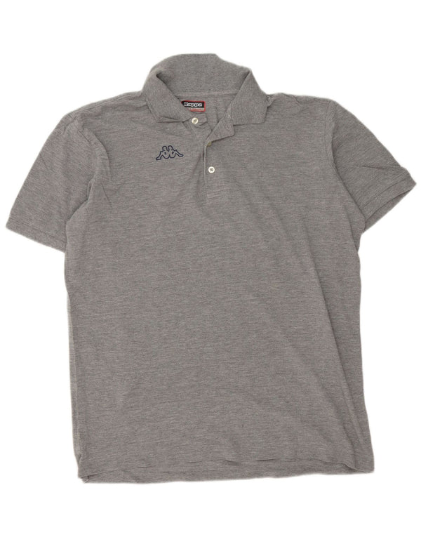 Kappa muška polo majica s grafičkim motivima 2XL, sivi flekasti pamuk