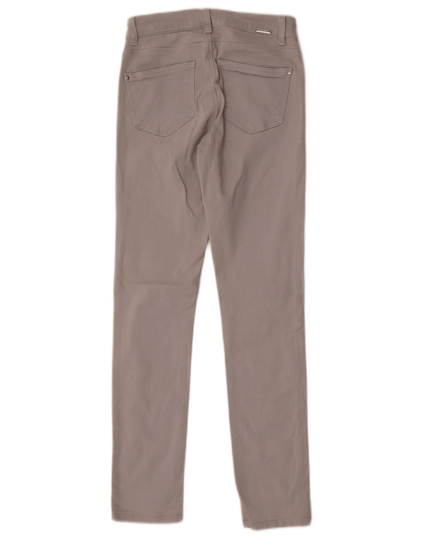 Zara Womens Skinny Casual Trousers EU 36 XS W26 L28 Grey Cotton