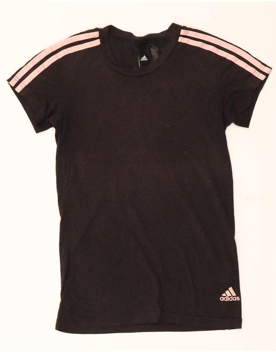 ADIDAS Womens T-Shirt Top UK 4 XS Black Polyester Vintage Adidas and Second-Hand Adidas from Messina Hembry 
