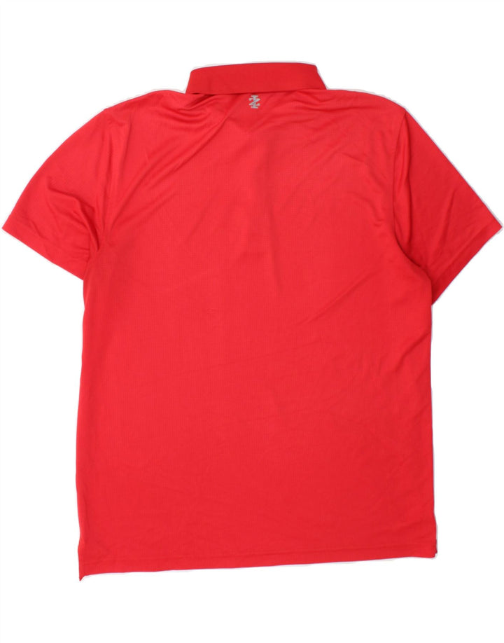 IZOD Mens Polo Shirt XL Red Polyester Vintage Izod and Second-Hand Izod from Messina Hembry 