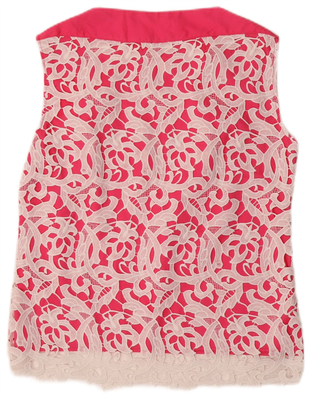 NARACAMICIE Ženska prevelika majica bez rukava UK 16 Velika ružičasta cvjetna