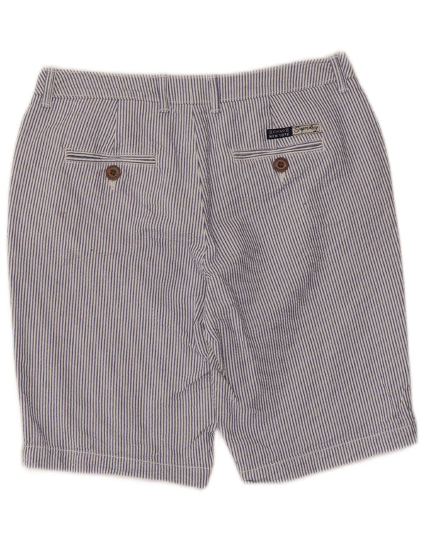 Superdry ženske chino kratke hlače UK 8 Small W30 pamuk s plavim prugama