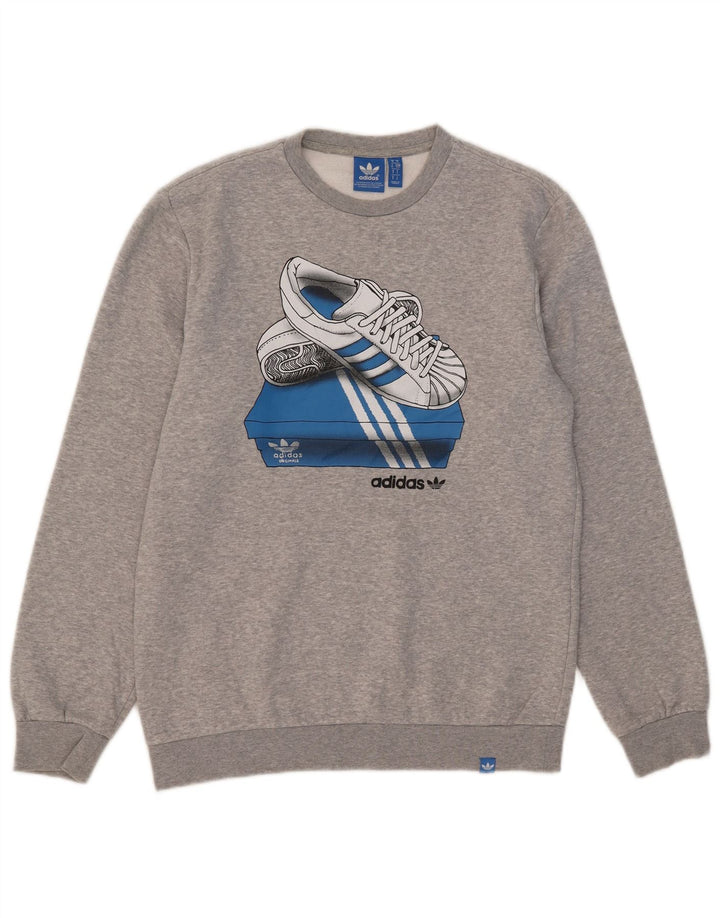 Adidas muška majica s grafičkim motivima, mali sivi pamuk