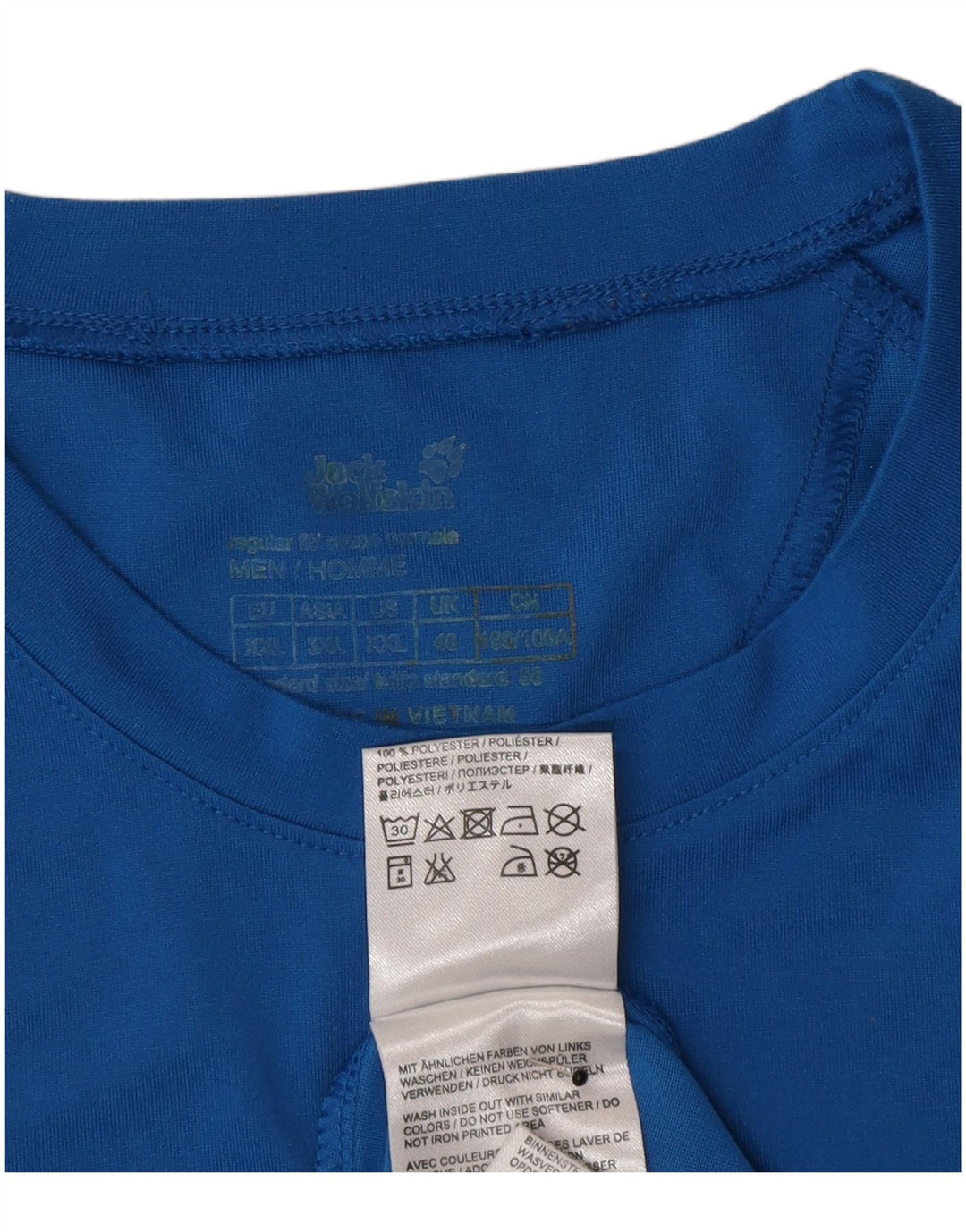Jack Wolfskin muška majica kratkih rukava UK 46 2XL plavi poliester