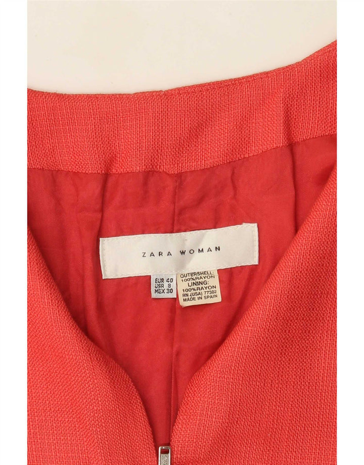Zara ženska bolero jakna 3/4 rukava EU 40 srednje crvene rajone