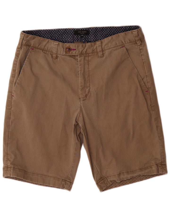 Ted Baker Mens Chino Shorts W32 Medium Brown Cotton