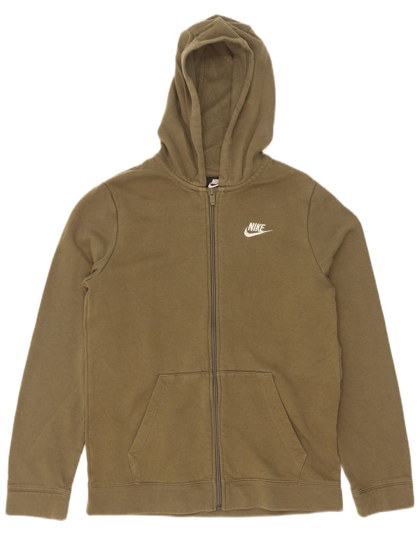 Nike pulover s kapuljačom s patentnim zatvaračem za dječake 13-14 godina XL kaki pamuk