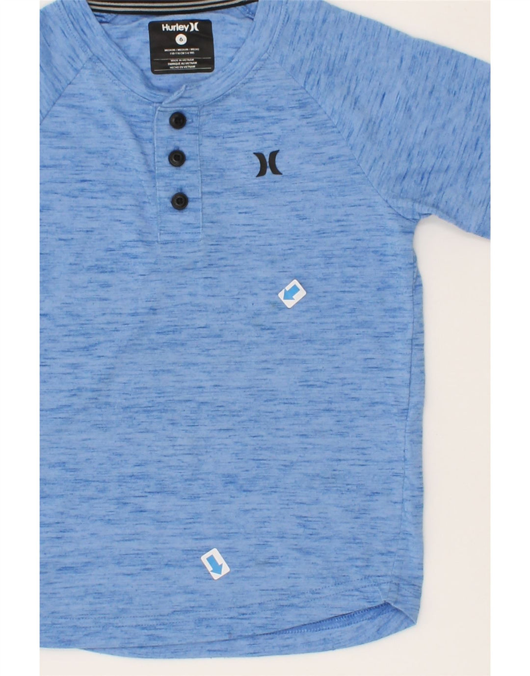 HURLEY Boys T-Shirt Top 5-6 Years Blue Cotton Vintage Hurley and Second-Hand Hurley from Messina Hembry 