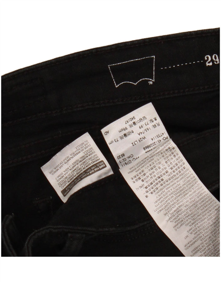 LEVI'S ženske uske traperice s blagim oblinama modernog rasta W29 L32 crni pamuk